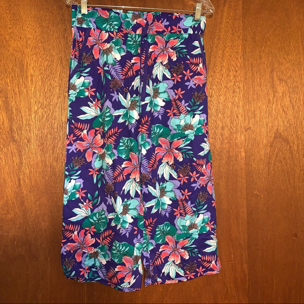 Women’s S JOCKEY Organic Cotton Purple HAWAIIAN TROPICAL Sleep Lounge Ensemble - Picture 7 of 16